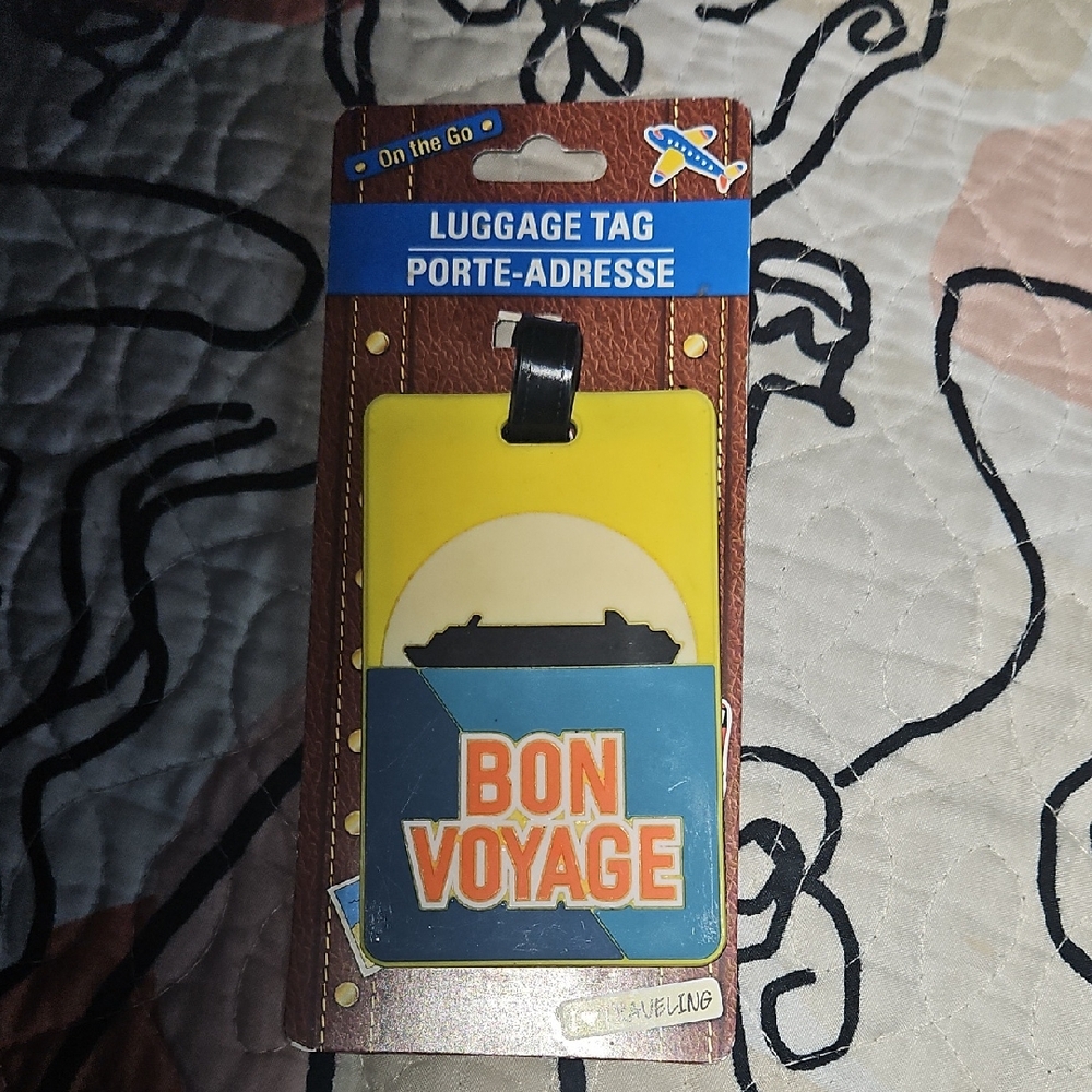Travel Luggage Tag - Yellow and Blue